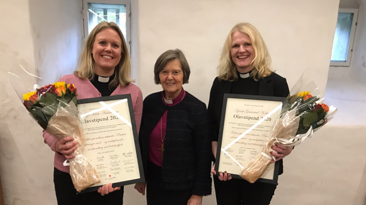 Silje Kivle Andreassen og Kjersti Gautestad Norheim mottok Olavstipendet for 2020, og skal nå presentere resultatet av arbeidet sitt. Foto: Bispemøtet