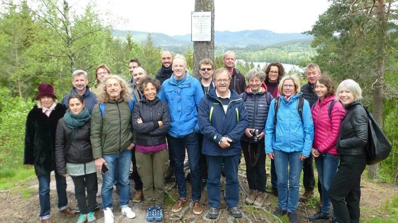 Møte med European Christian Environmental Network sommeren 2019- med Maridalsvannet i bakgrunnen.