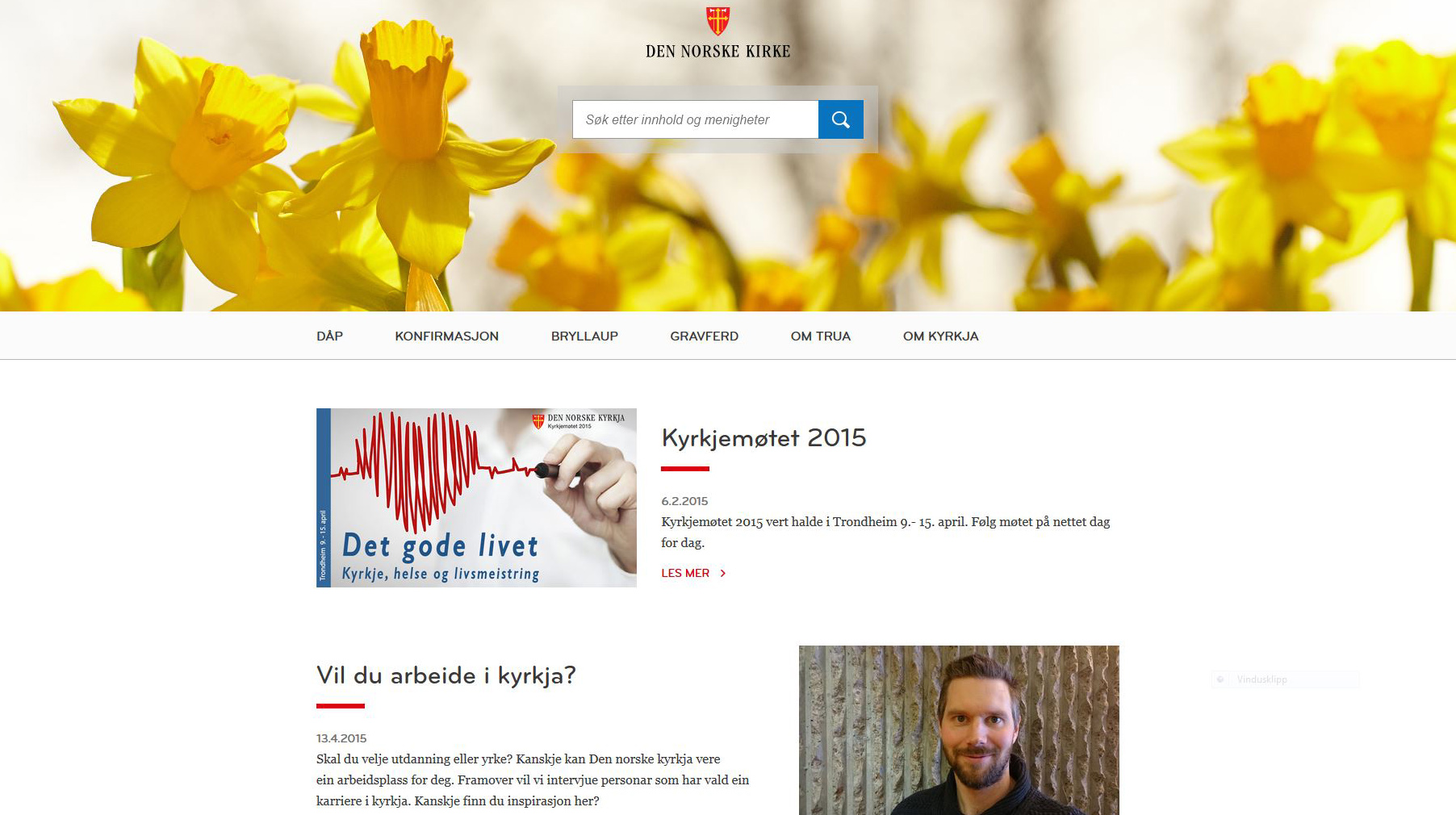 Mykje nynorskbruk på kyrkja.no