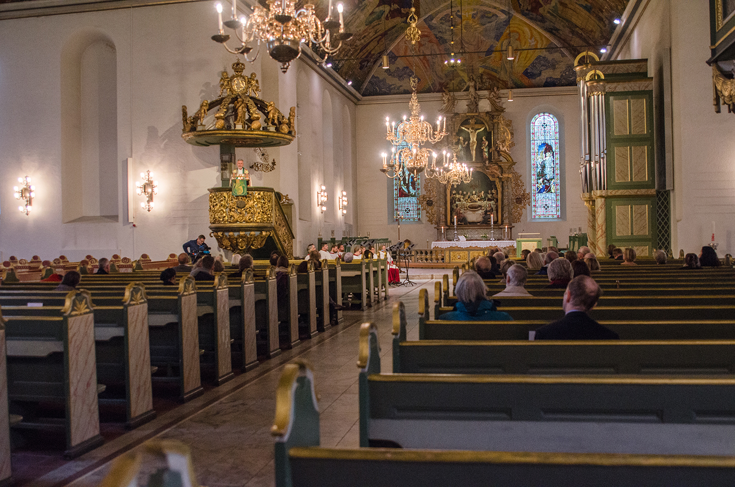 Biskop Erling Pettersen holdt preken under Bispemøtets åpningsgudstjenste i Oslo domkirke mandag 17. oktober. Foto: Bispemøtet