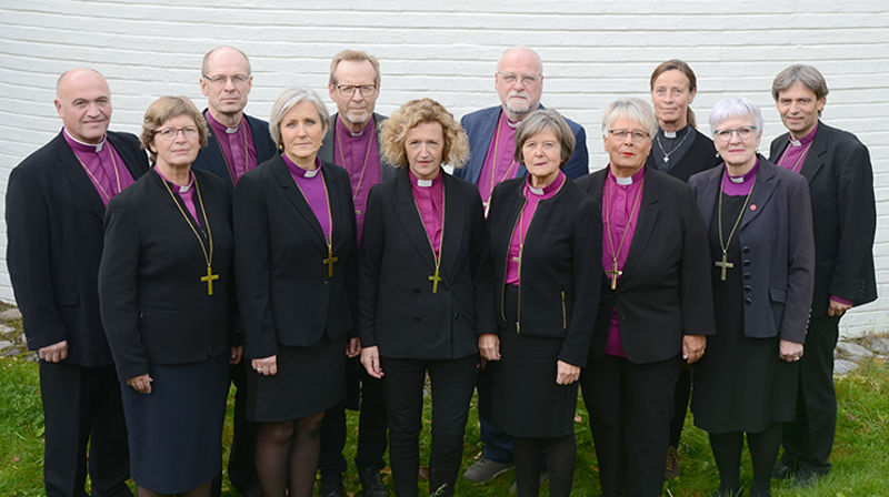 Biskopene i Den norske kirke. (Foto: Hege Flo Øfstaas/Bispemøtet)