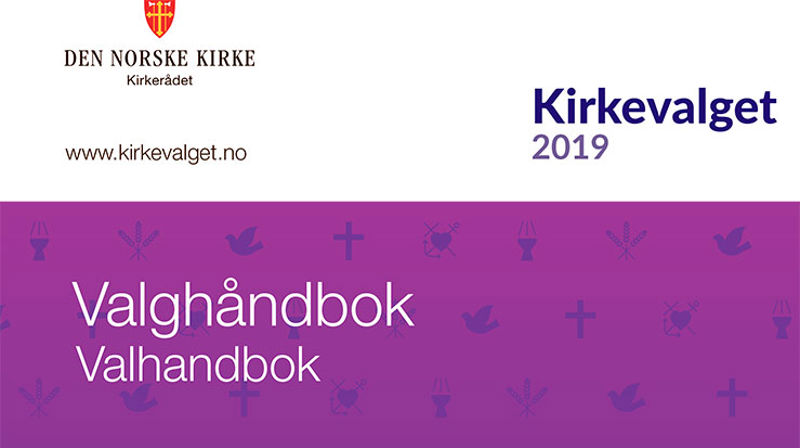 Hentet fra omslaget til Valghåndboken for Kirkevalget 2019.