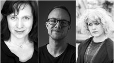 F.v: Tyra T. Tronstad, Sondre Midthun og Heidi Sævareid. Foto: Aschehoug, Kjell R. Strøm/Cappelen Damm, Ingrid Pop/Gyldendal