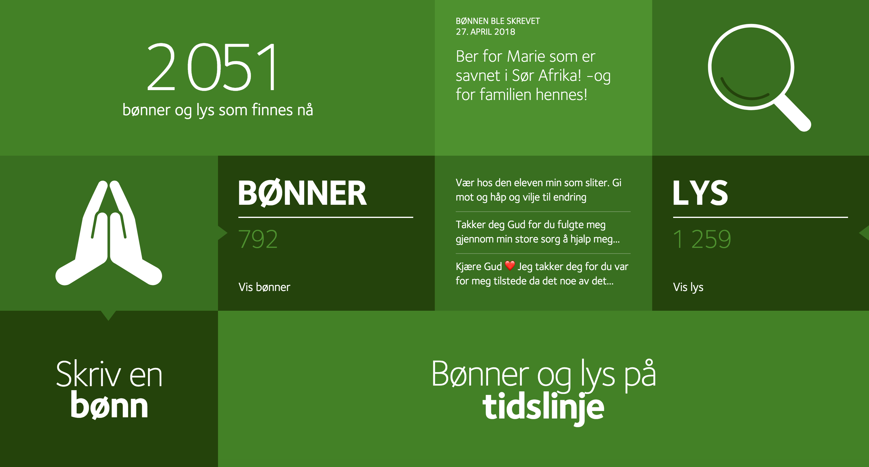 Tenn et lys, be en bønn!