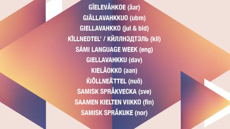 Samisk språkuke 20.-26. oktober 2025