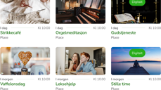 Utsnitt fra den nye arrangementsoversikten.