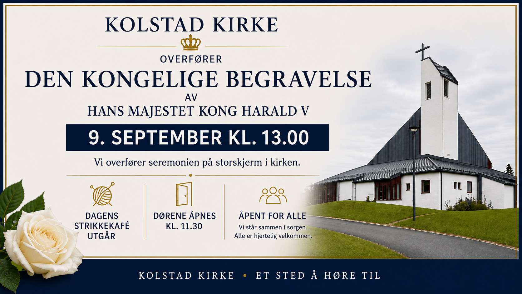 Kolstad kirke overfører den Kongelige Begravelse