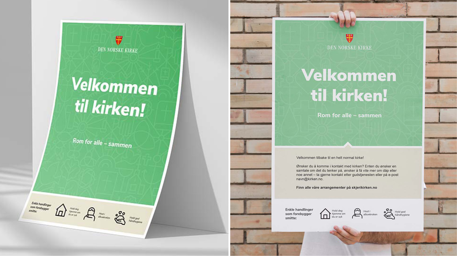 Velkommen til kirken-plakater