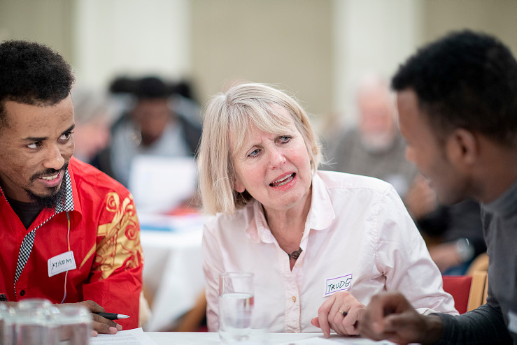 Språkkafe i Uranienborg, høsten 2018 (foto: Bo Mathiesen)