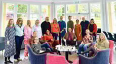 Diakoner fra hele bispedømmet var samlet på Modum Bad til viktige samtaler og fellesskap. Foto: Torill Landaasen